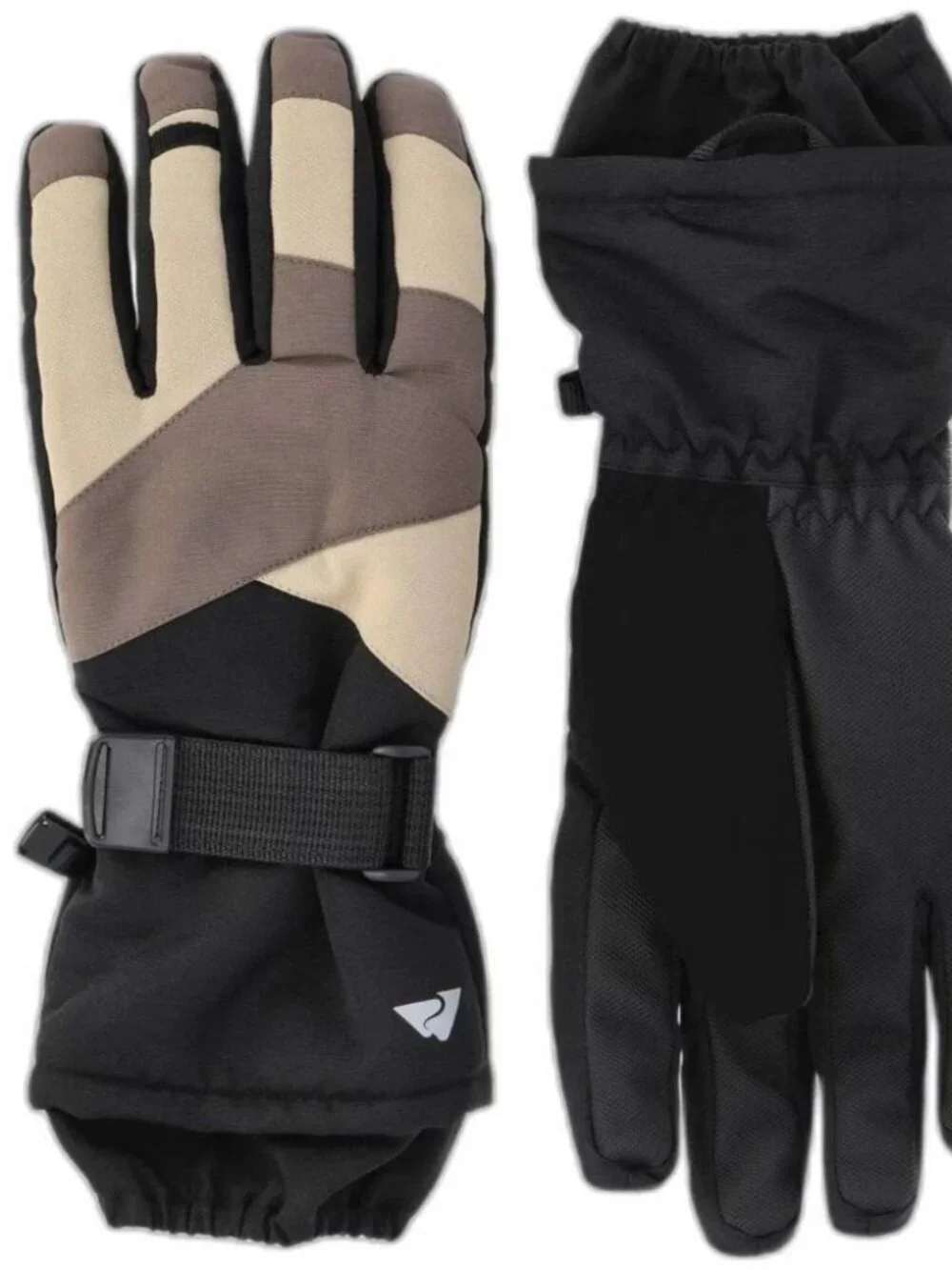 Ozark Trail Boy's Insulated Ski Gloves SIZE S-M Water Resistant 3M Tan Black NEW